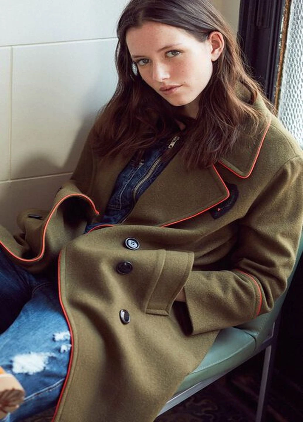 Оливкове (хакі) демісезонне Пальто Vero Moda