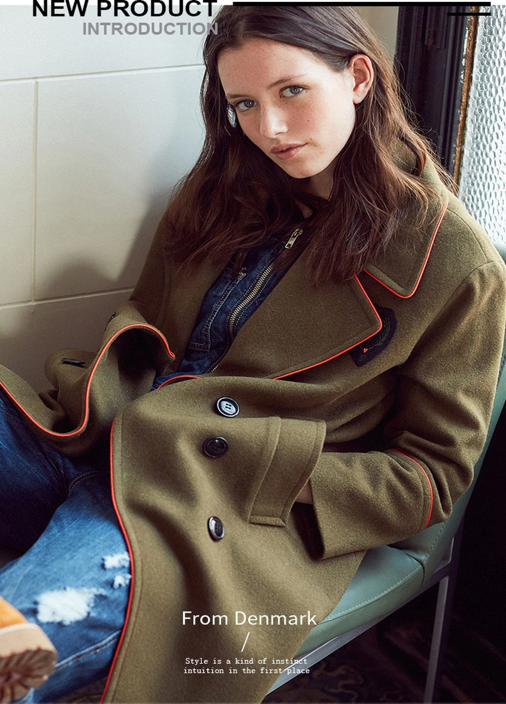 Оливкове (хакі) демісезонне Пальто Vero Moda