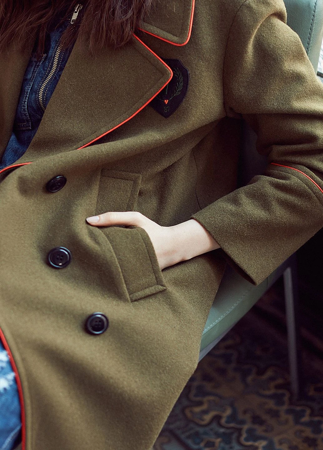 Оливкове (хакі) демісезонне Пальто Vero Moda