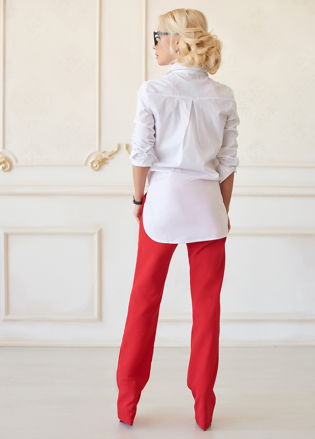 Белая демисезонная блуза Lux Look
