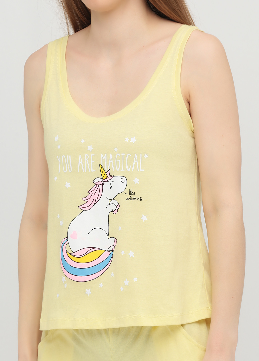 Жовта всесезон піжама (майка, шорти) майка + шорти Aniele