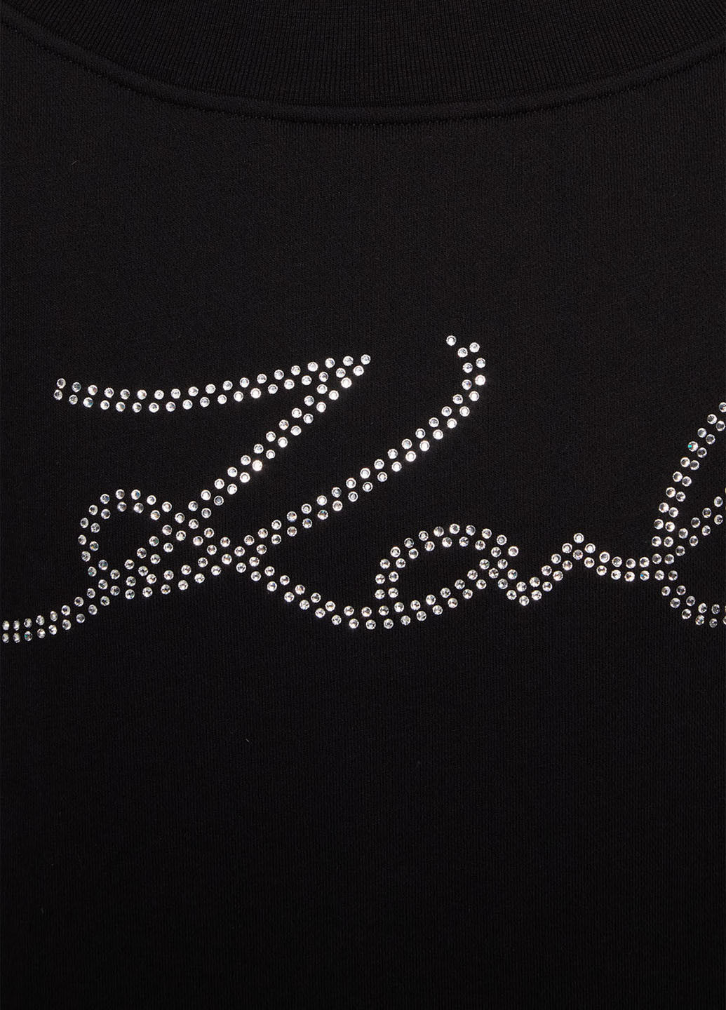 Чорний світшот Karl Lagerfeld однотонний стрази (366431870)