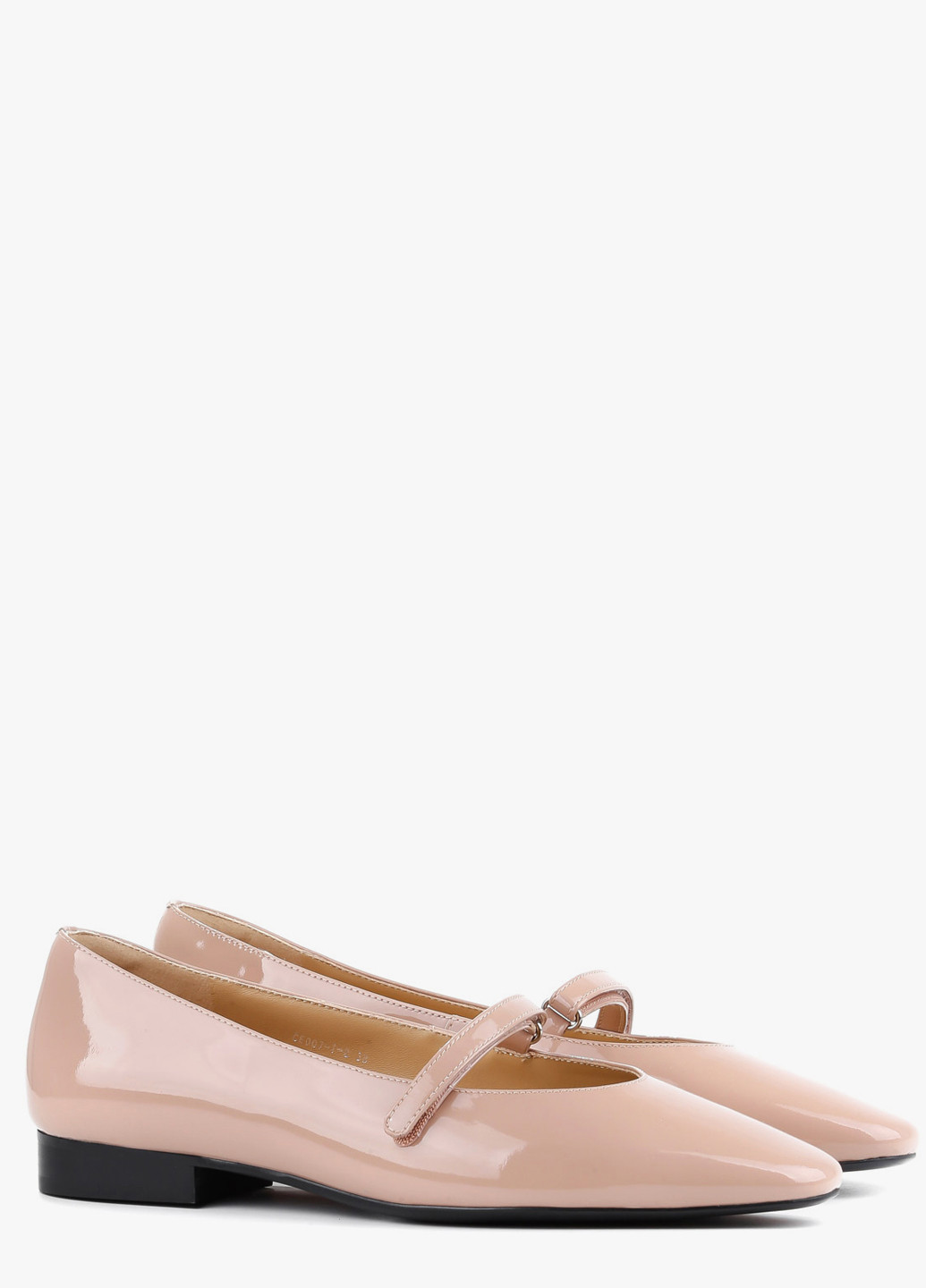 Жіночі балетки Le'BERDES | бежеві однотонні лаковані натуральна шкіра (293152913)