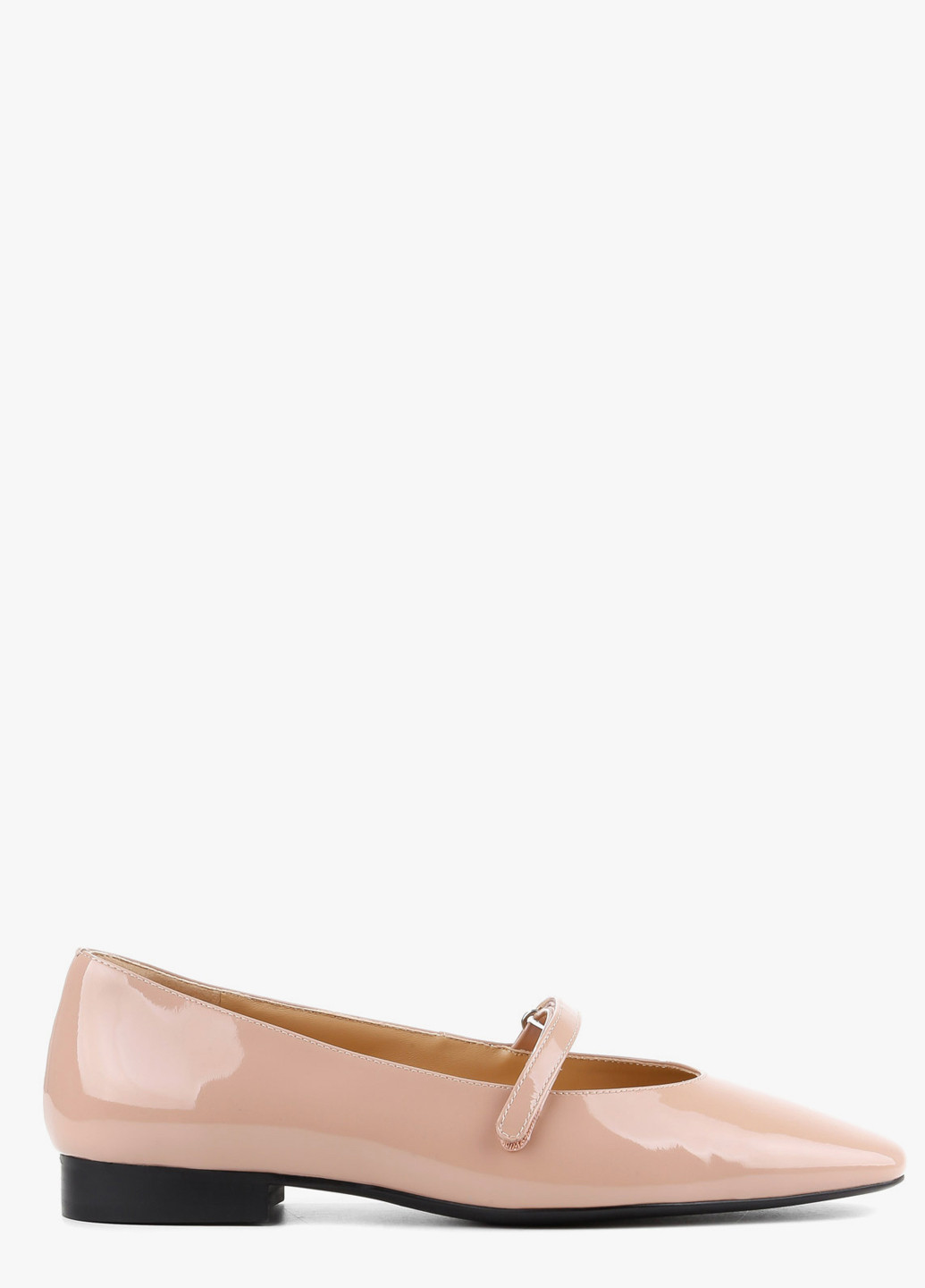 Жіночі балетки Le'BERDES | бежеві однотонні лаковані натуральна шкіра (293152913)