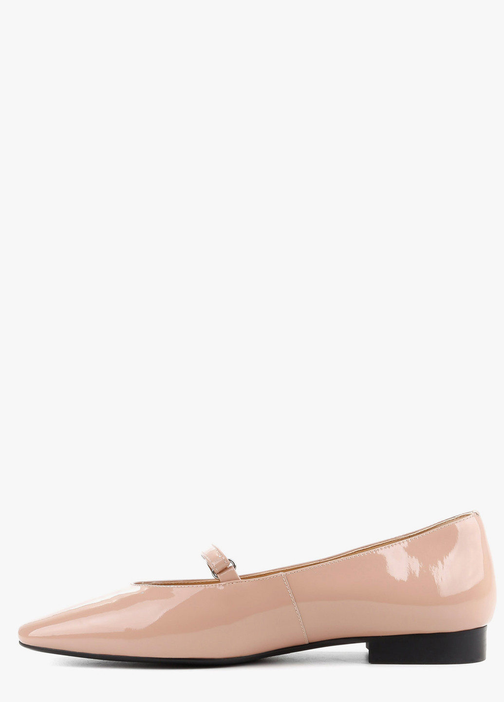 Жіночі балетки Le'BERDES | бежеві однотонні лаковані натуральна шкіра (293152913)