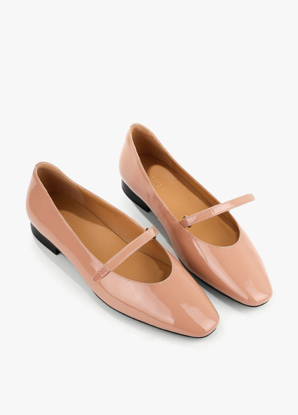 Жіночі балетки Le'BERDES | бежеві однотонні лаковані натуральна шкіра (293152913)