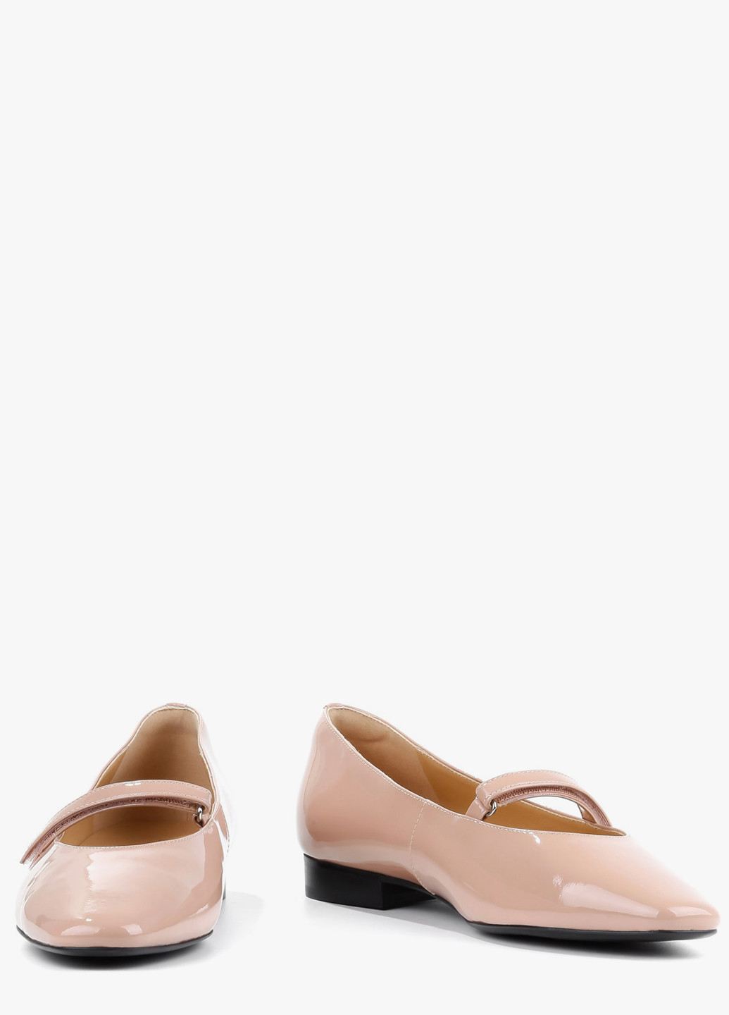 Жіночі балетки Le'BERDES | бежеві однотонні лаковані натуральна шкіра (293152913)