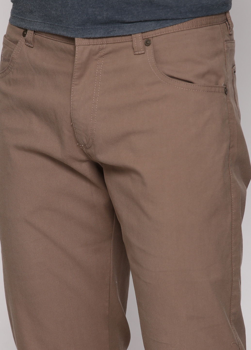 Светло-коричневые кэжуал демисезонные прямые брюки Alberto