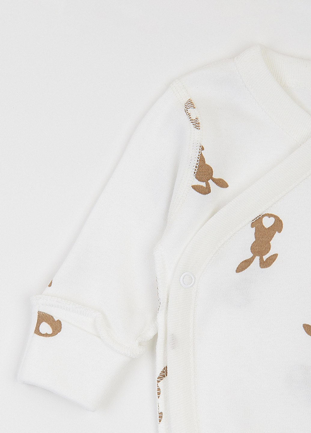 Молочний демісезонний комплект (боді, повзунки, шапка) KRAKO