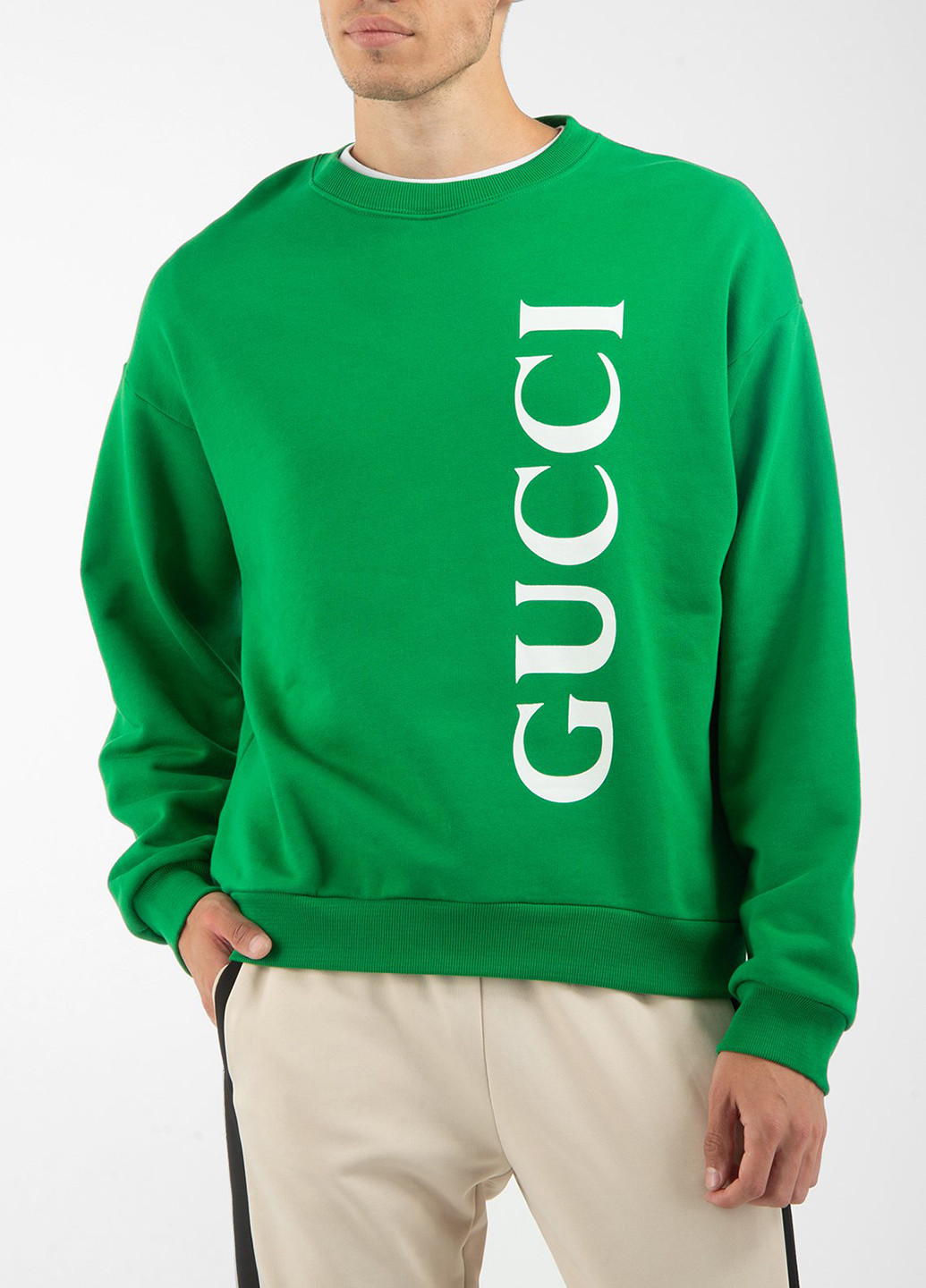 Свитшот Gucci - крой зеленый кэжуал - (198219138)