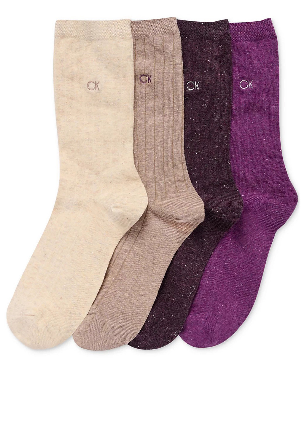 Комбинированные носки (4 пары) Calvin Klein логотипы (315018769)