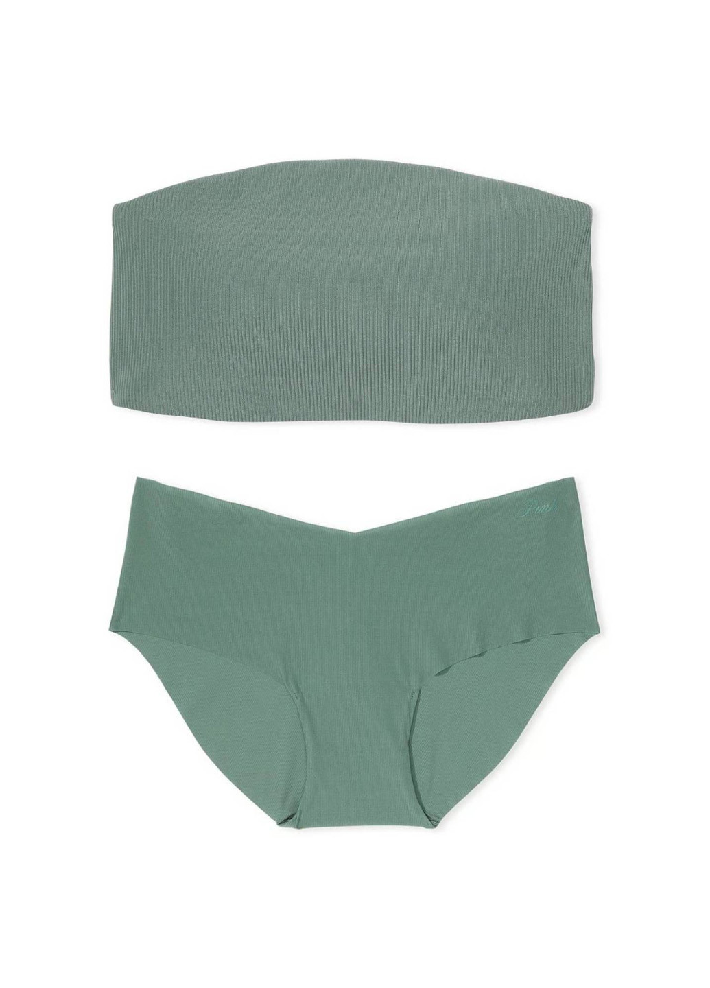 Зелений демісезонний комплект (топ, трусики) Victoria's Secret