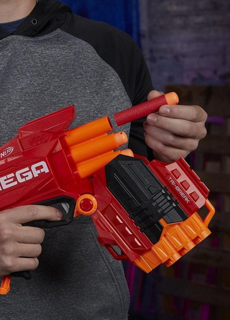 Игрушечное оружие Nerf бластер МЕГА Три-брейк (E0103) Hasbro (254082518)