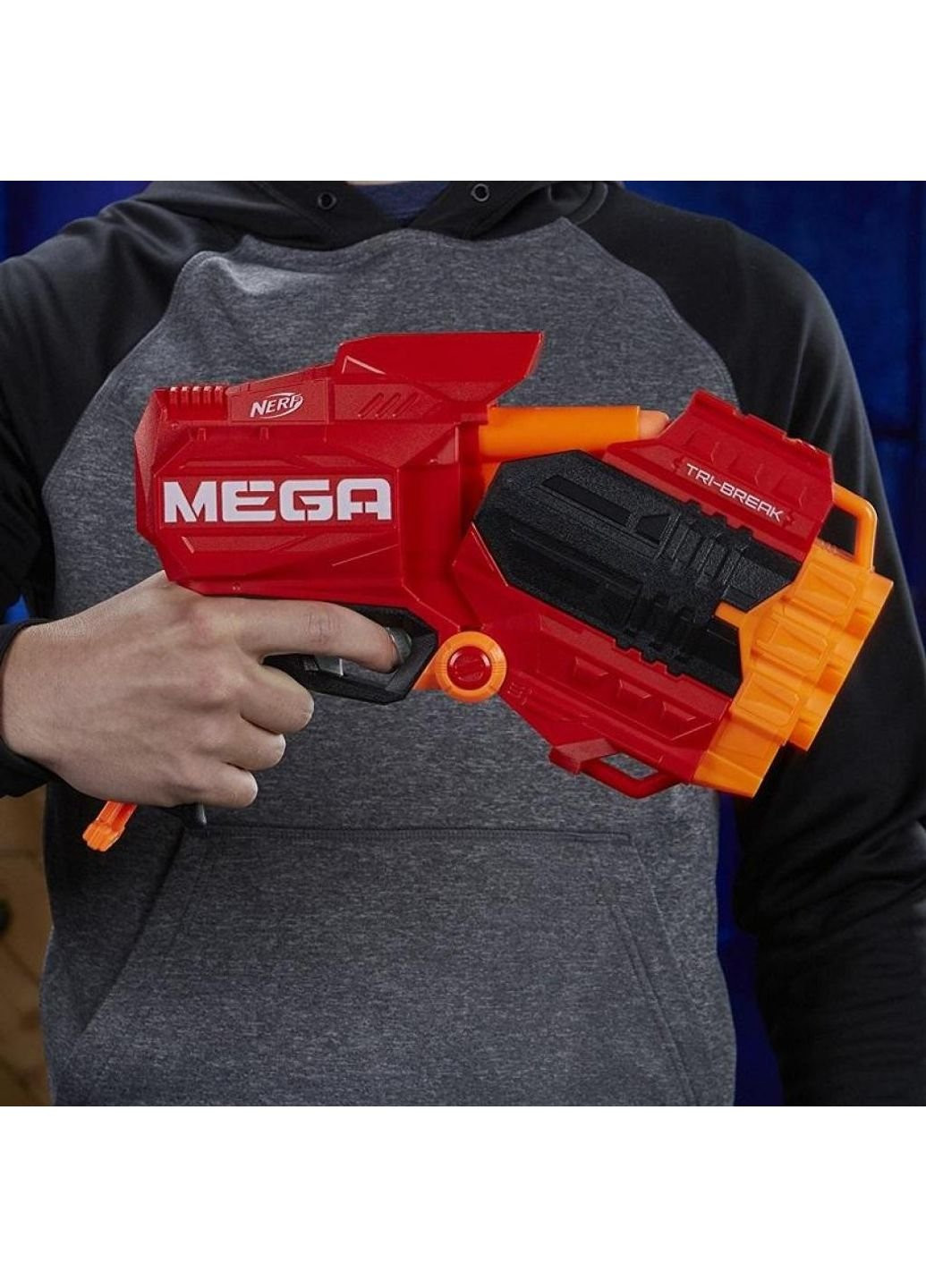 Игрушечное оружие Nerf бластер МЕГА Три-брейк (E0103) Hasbro (254082518)