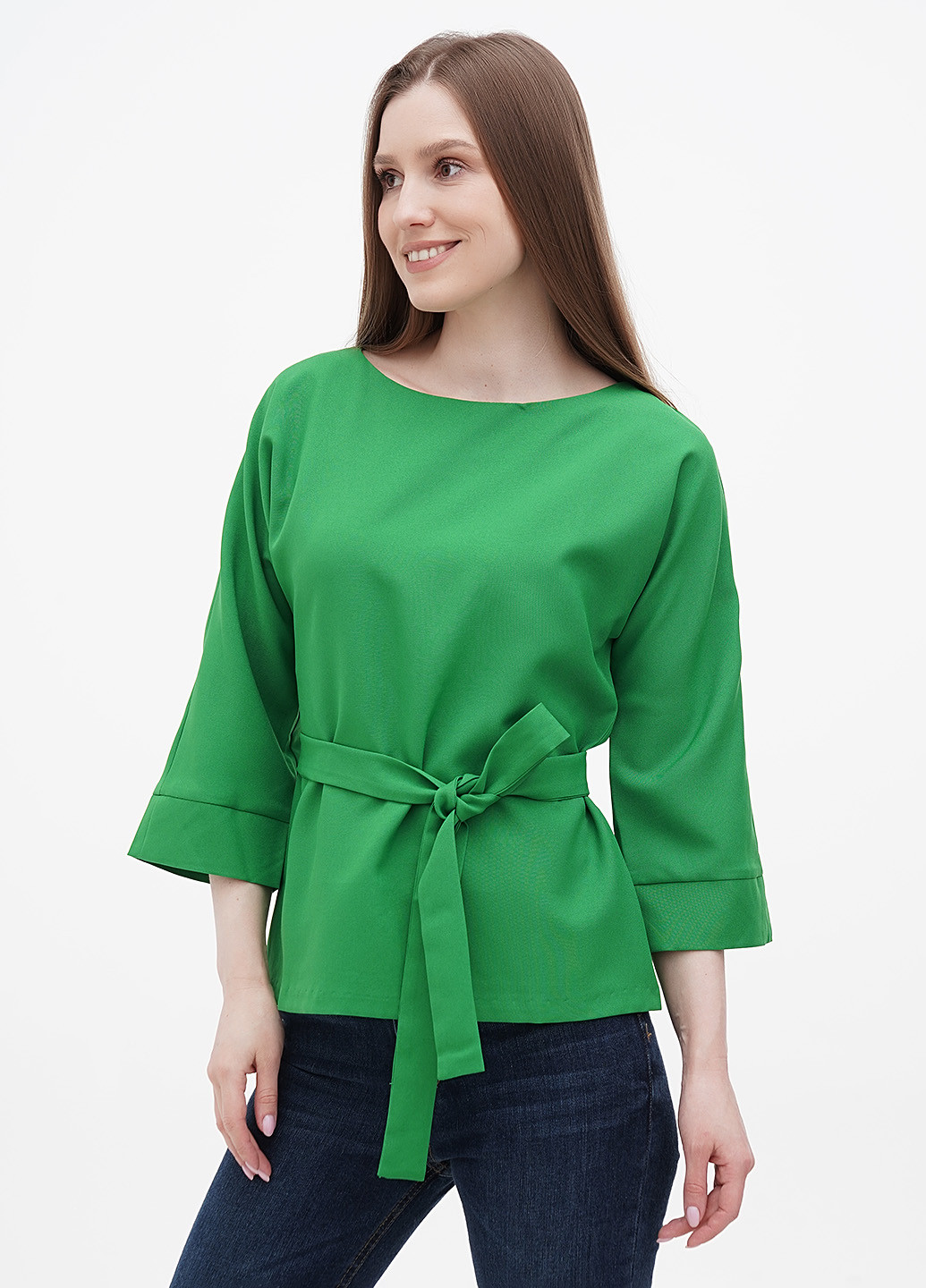 Темно-зелена літня блуза Dioni