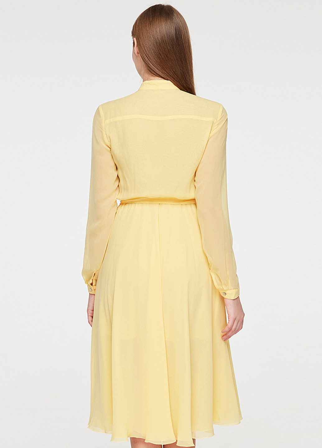 Желтое кэжуал платье Brunello de Neri однотонное