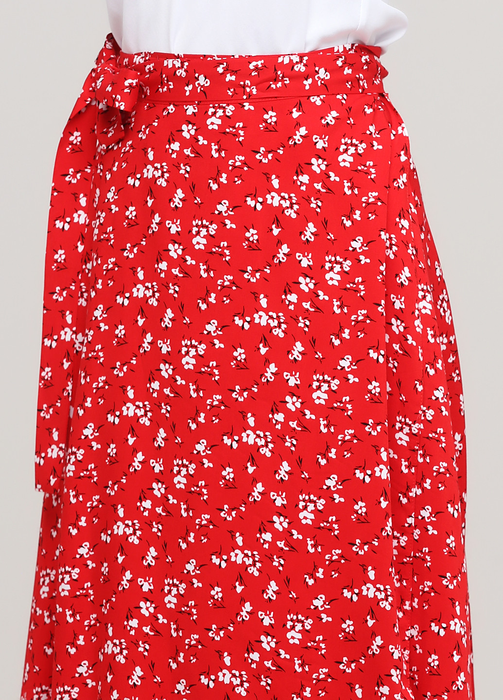 Красная кэжуал цветочной расцветки юбка Zephyros на запах