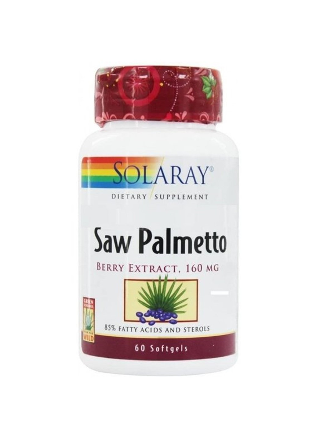Со Пальметто Saw Palmetto berry extract 60 капсул Solaray (255409752)