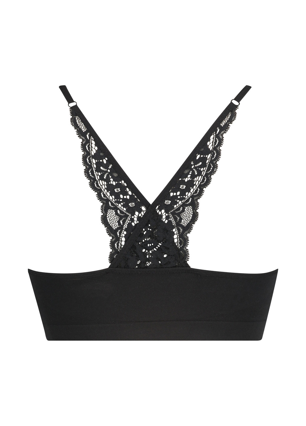 Чёрный топ бюстгальтер Hunkemoller без косточек полиамид