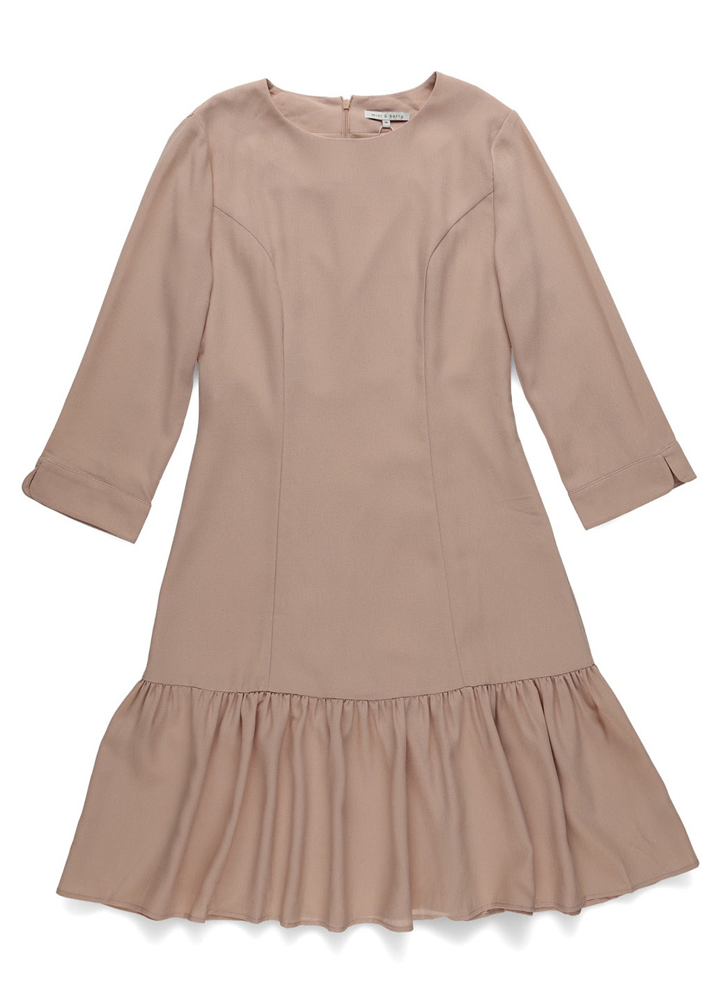 Пудровое кэжуал платье а-силуэт MINT&BERRY однотонное