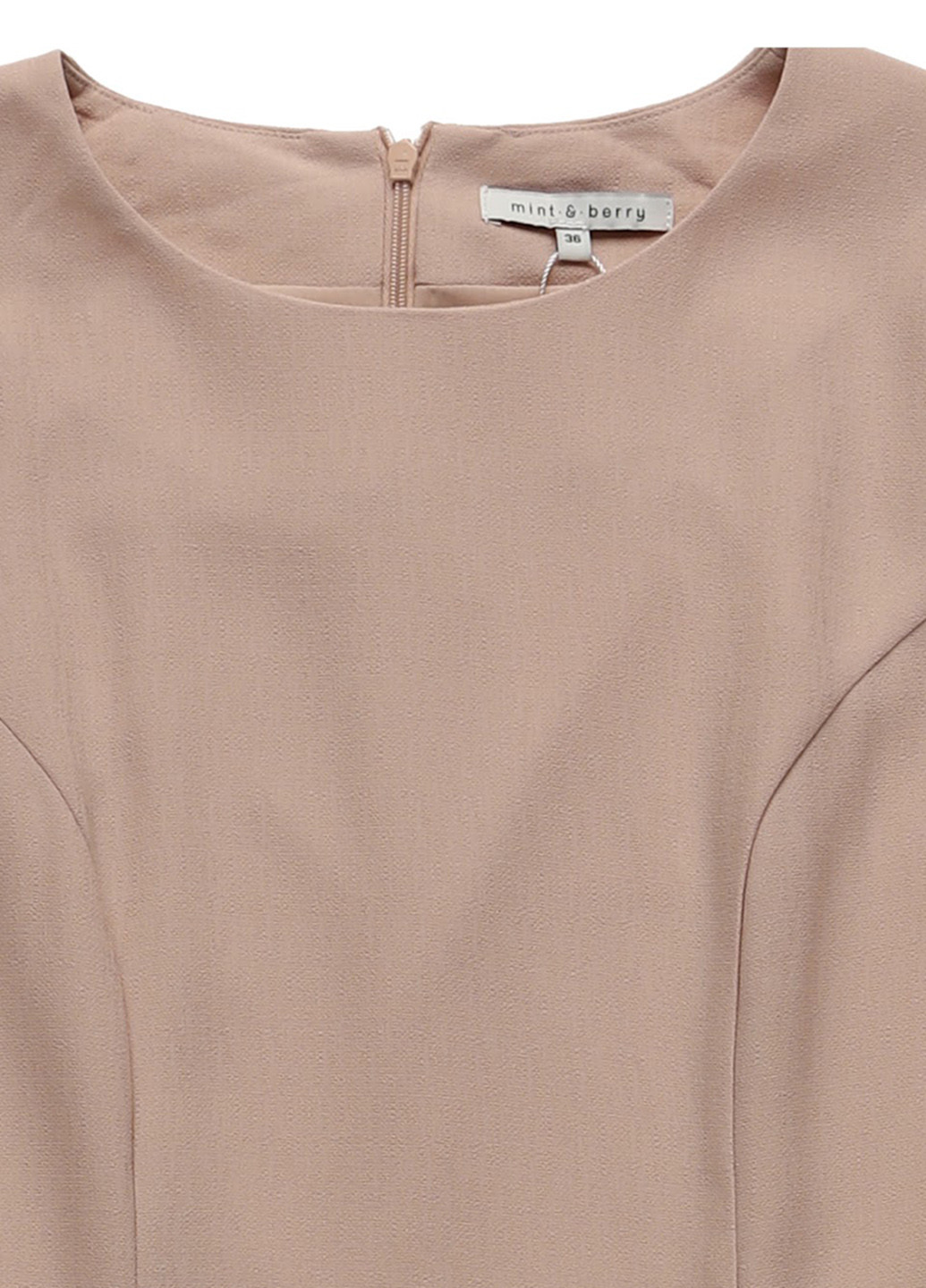 Пудровое кэжуал платье а-силуэт MINT&BERRY однотонное