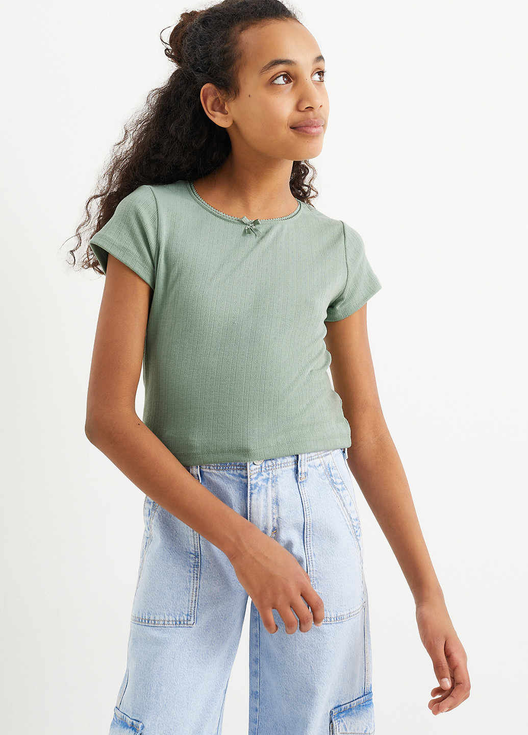 Комбинированная летняя футболка (2 шт.) C&A