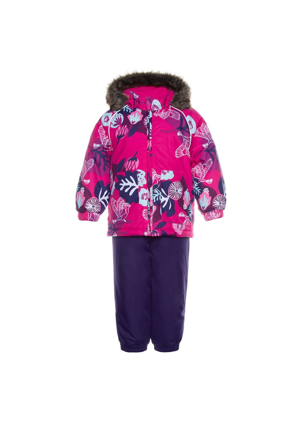 Фуксиновый зимний комплект зимний (куртка + полукомбинезон) avery Huppa