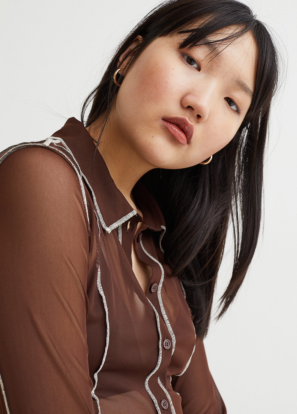 Коричнева блуза H&M