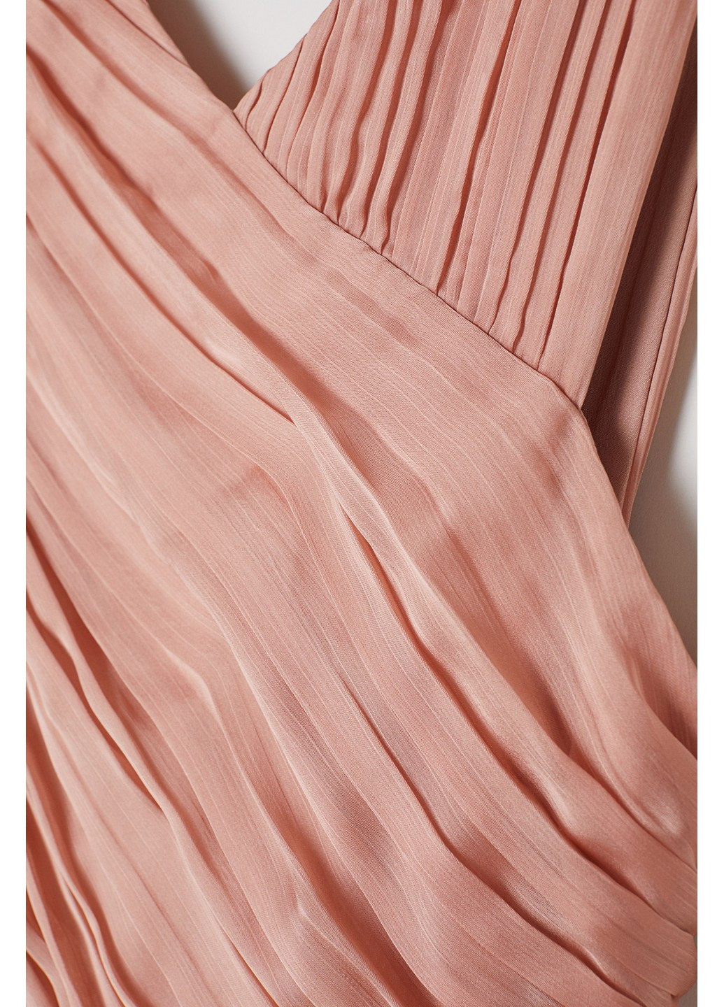 Персиковое вечернее платье H&M однотонное