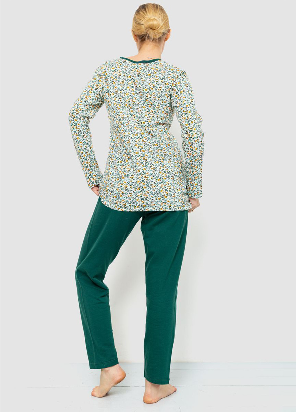 Изумрудная зимняя пижама (лонгслив, брюки) Ager