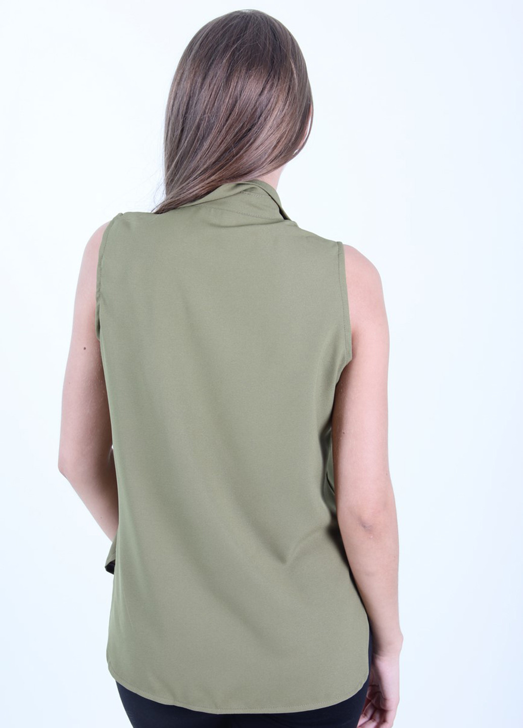 Оливково-зеленая летняя блуза Ladies Fasfion