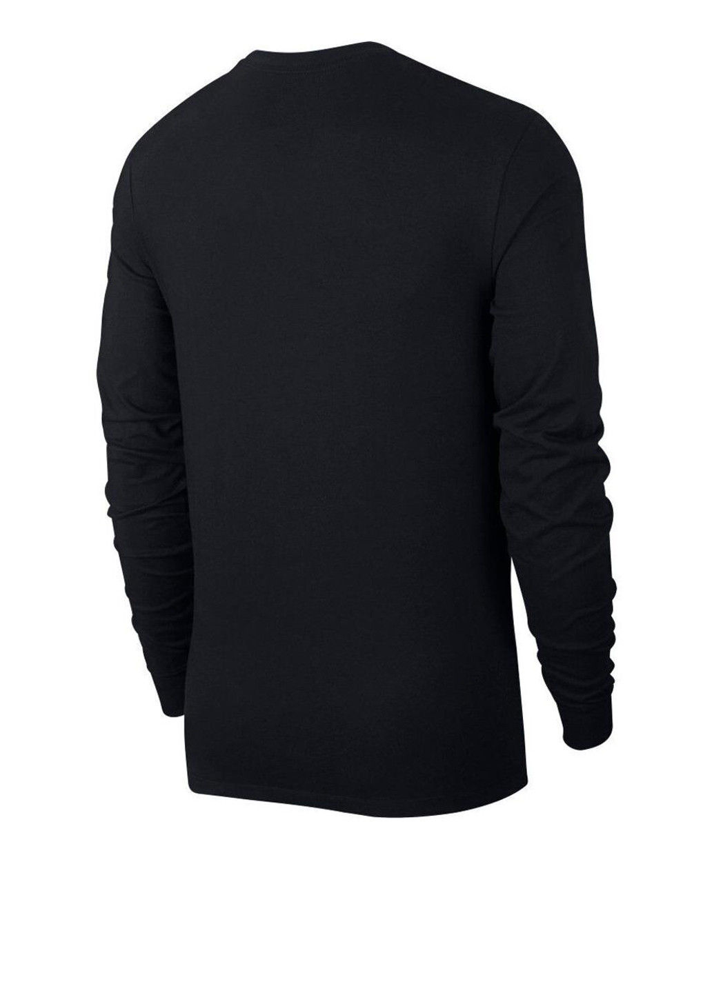 Черный демисезонный спортивный лонгслив Nike однотонный