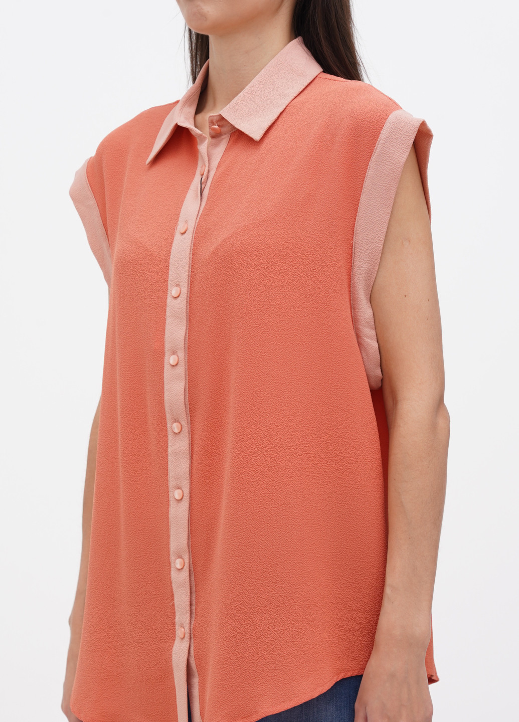 Оранжевая блуза Sisley