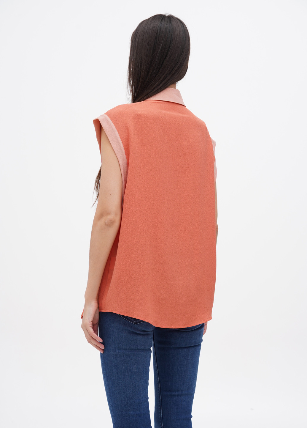 Оранжевая блуза Sisley