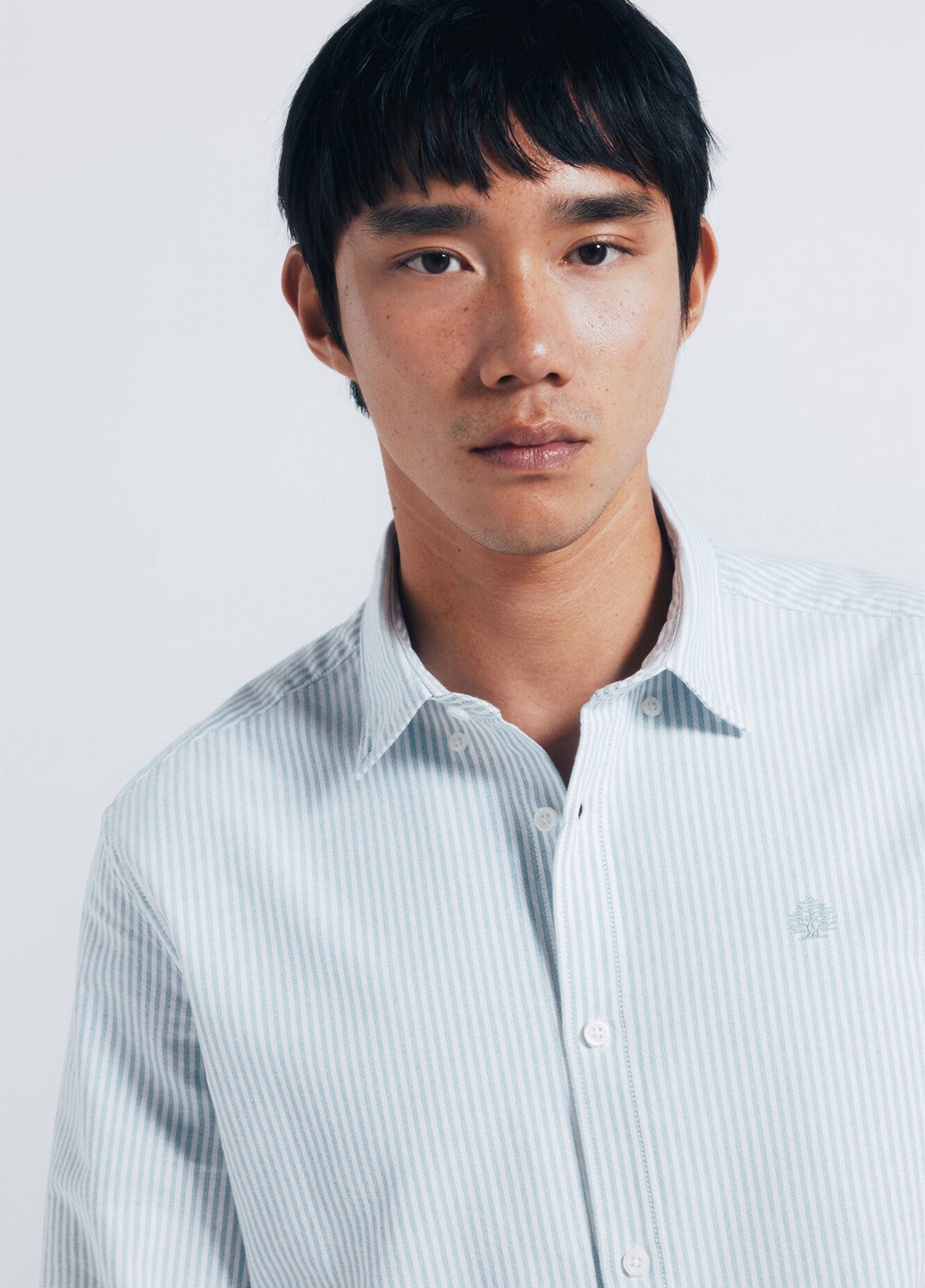 Бирюзовая классическая, кэжуал рубашка в полоску Springfield