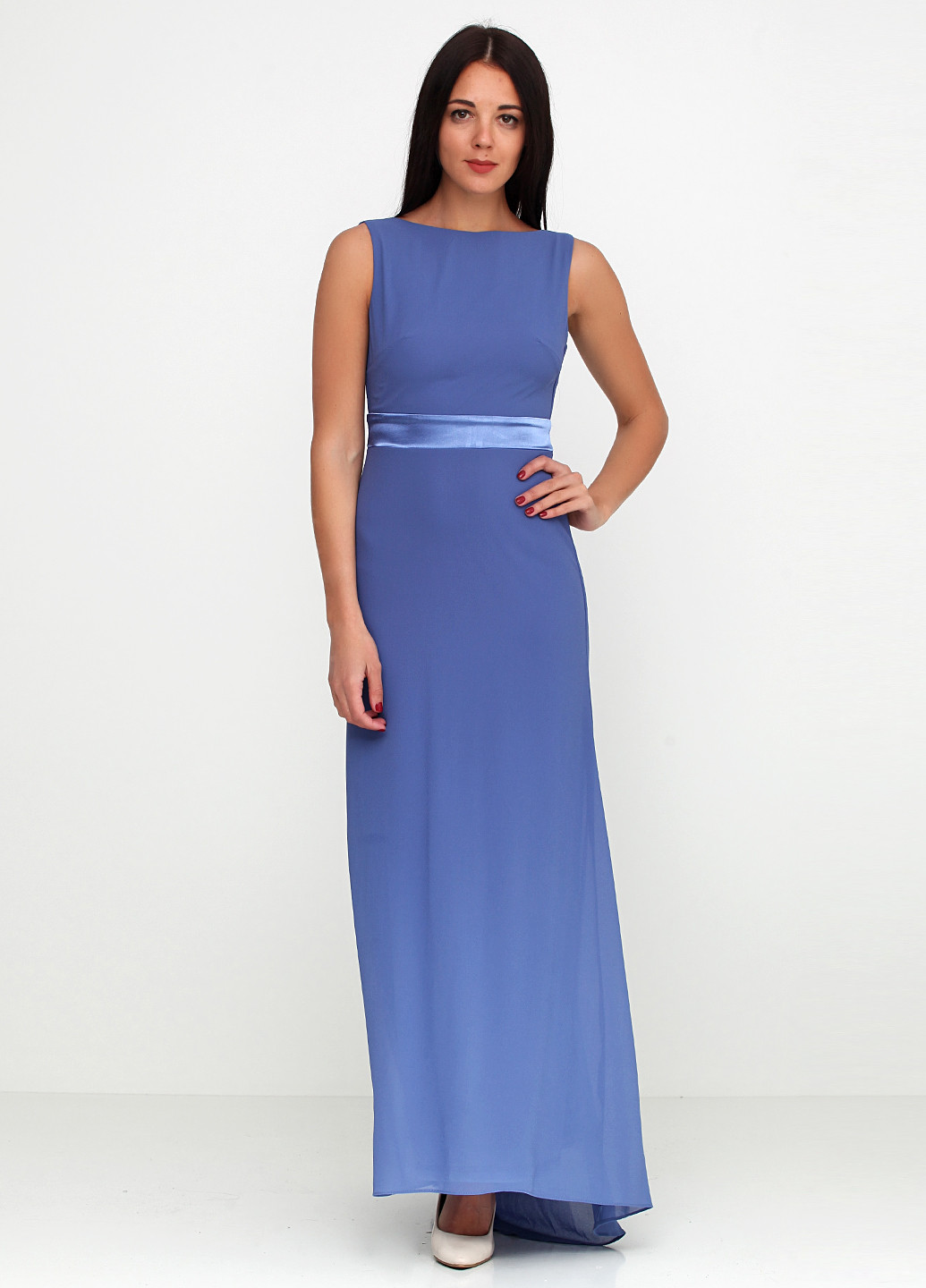 Светло-синее вечернее платье TFNC London однотонное