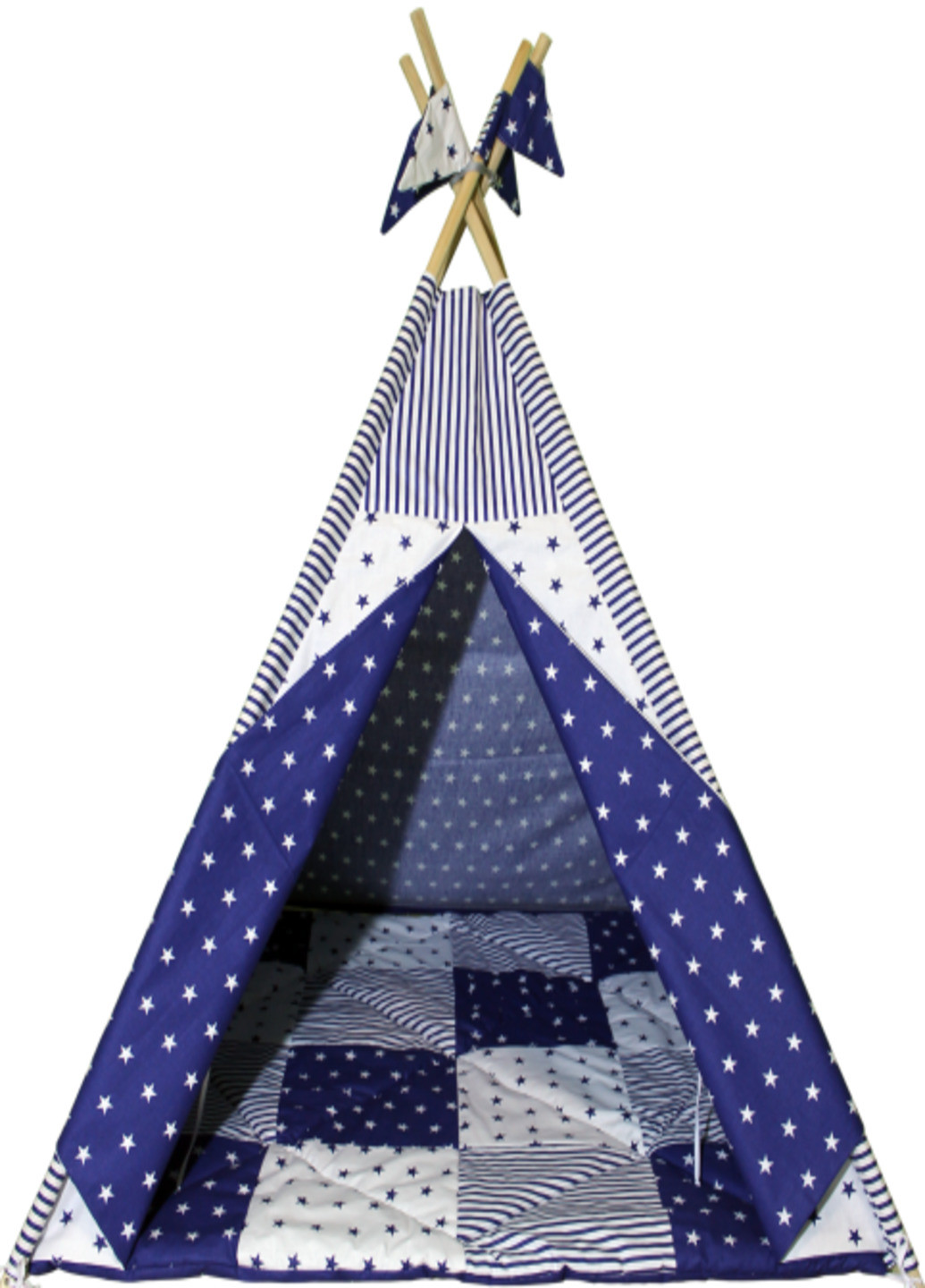 Детская игровая палатка - вигвам домик для детей с матрасом (75683832-Т) Синий Francesco Marconi (238135752)