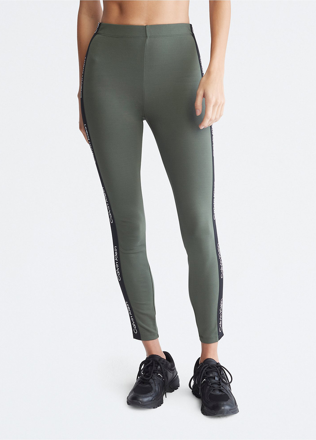 Серо-зеленые демисезонные леггинсы Calvin Klein