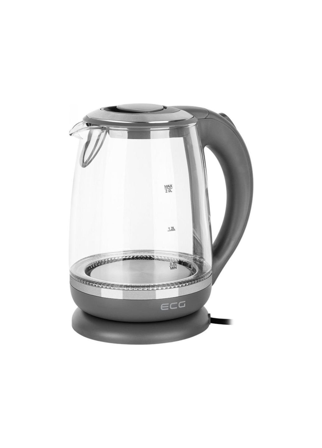 Электрочайник RK-2020-Grey Glass 2 л серый ECG (253541925)