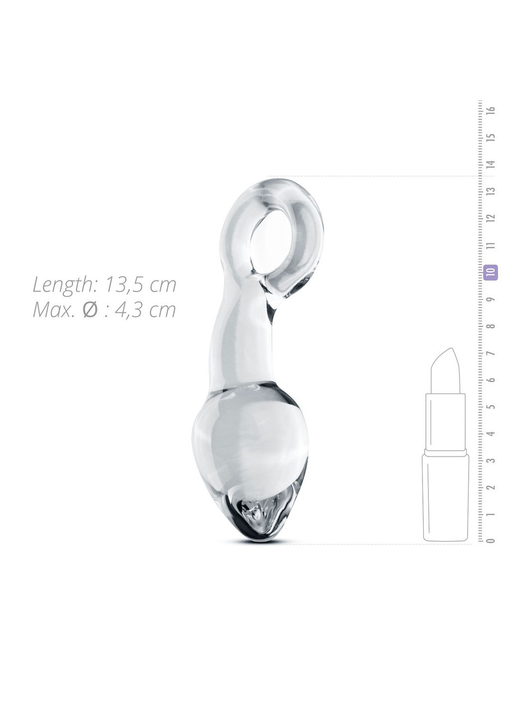 Скляний стимулятор простати Glass Prostate Plug No. 13 Gildo (252297420)