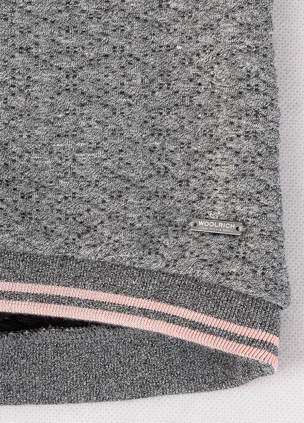 Woolrich свитшот меланж серый кэжуал полиэстер, трикотаж