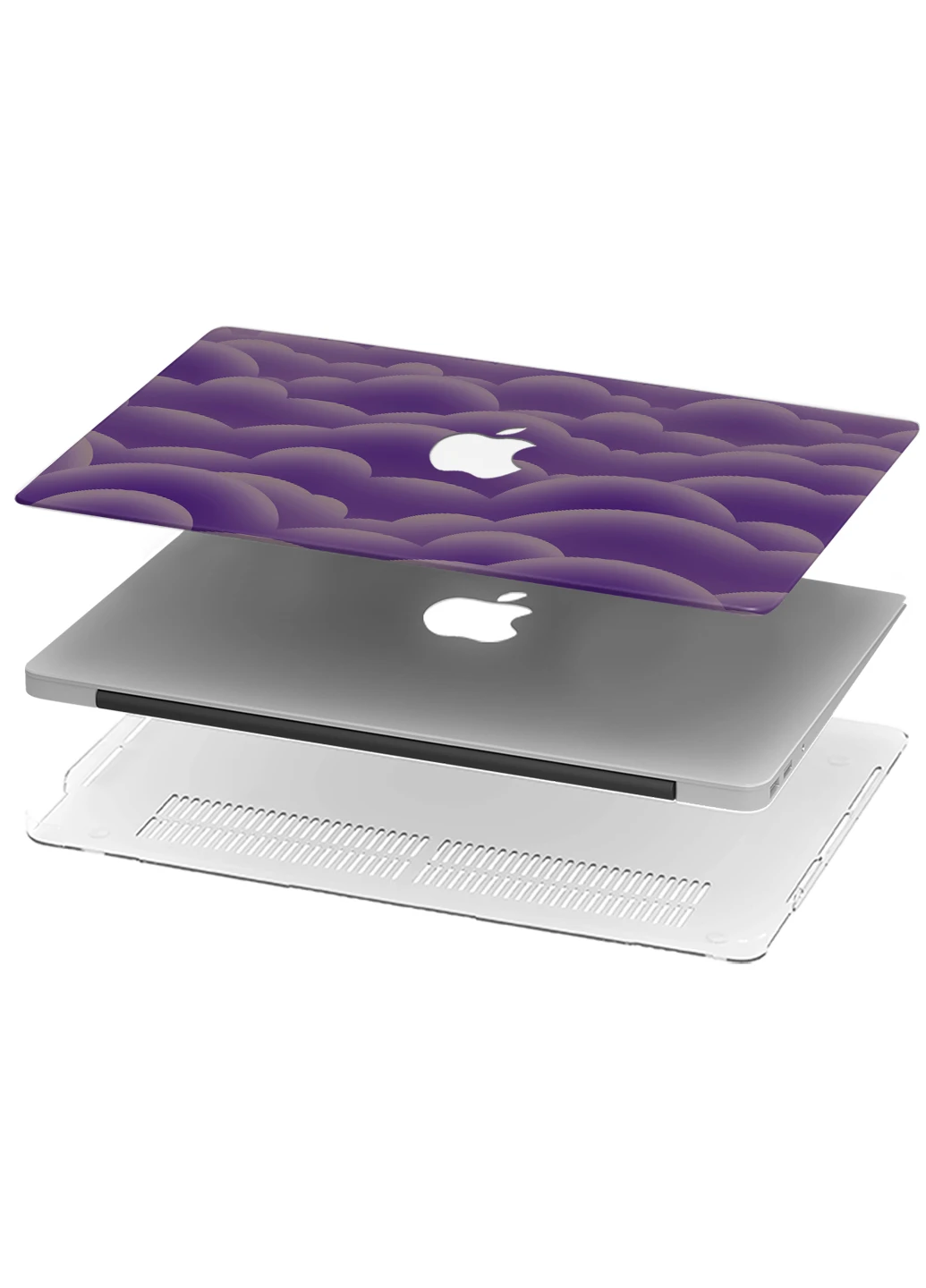 Чохол пластиковий для Apple MacBook 12 A1534 / A1931 Фіолетові хмари (3365-2802) MobiPrint (219124356)