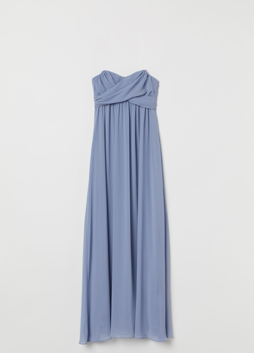 Голубое вечернее платье H&M однотонное