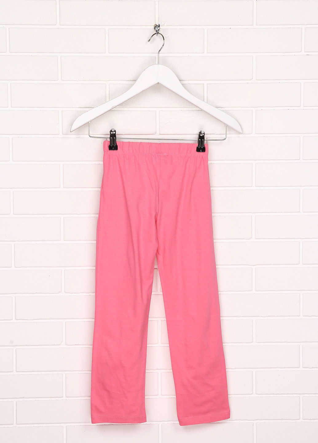 Розовые домашние демисезонные прямые брюки Disney