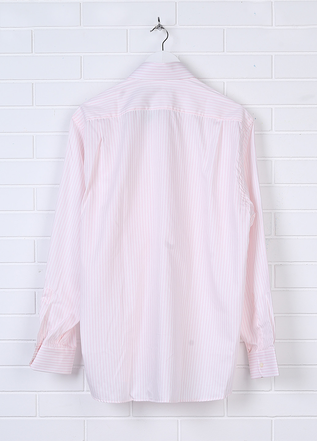 Светло-розовая кэжуал рубашка в полоску Gio с длинным рукавом