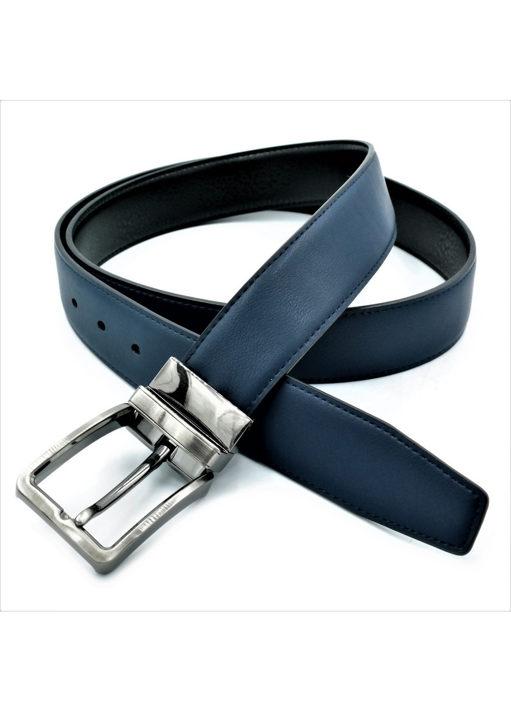 Двосторонній шкіряний ремінь чоловічий 110-125х3,5 см Weatro (211367109)