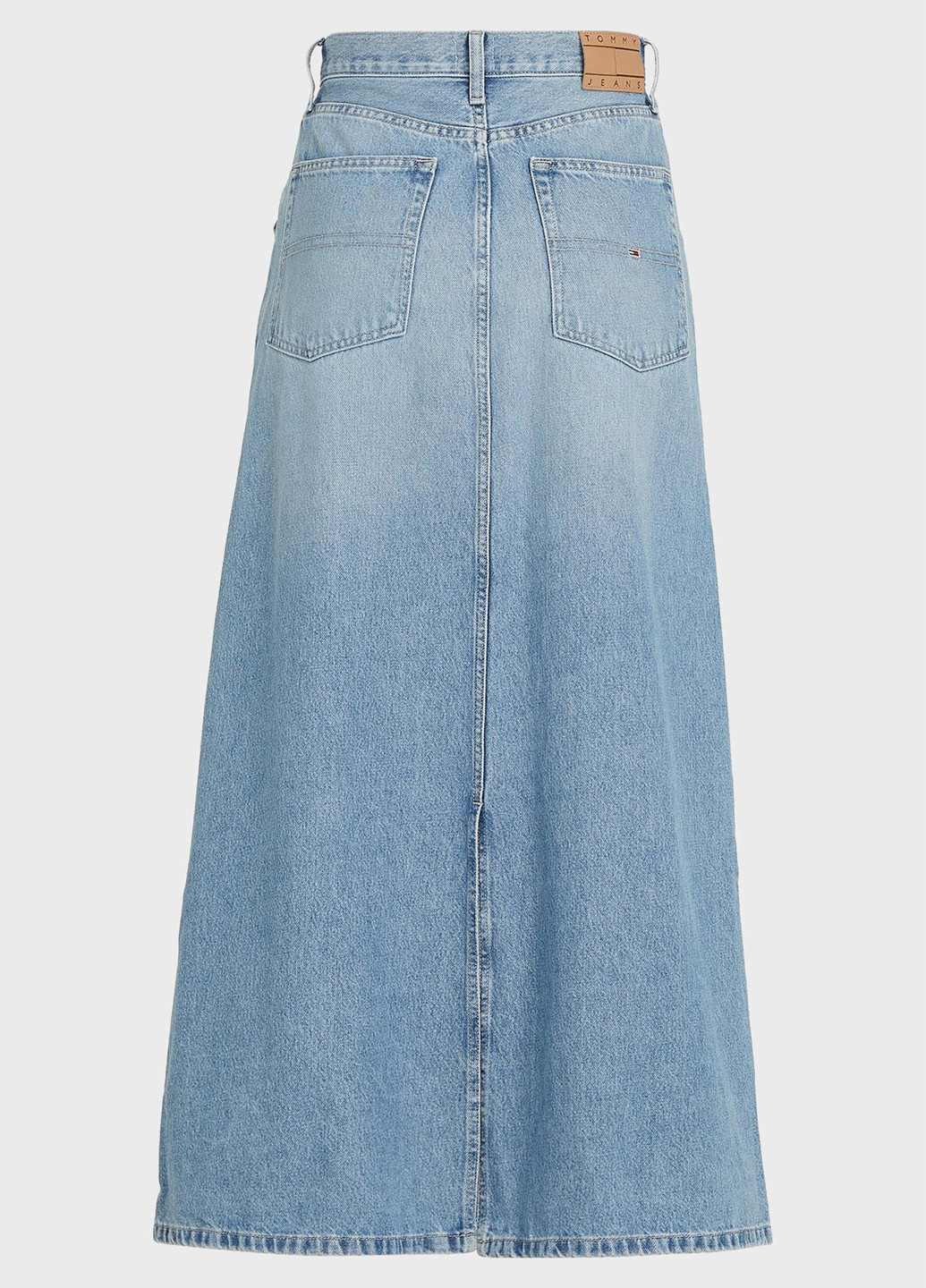 Светло-синяя джинсовая однотонная юбка Tommy Jeans а-силуэта (трапеция)