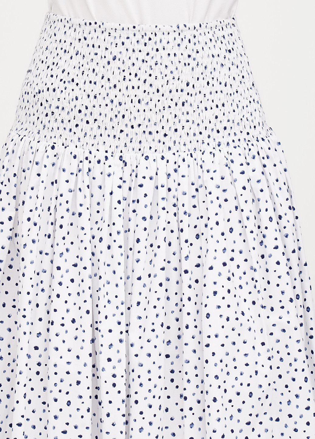 Белая кэжуал в горошек юбка J.Crew а-силуэта (трапеция)