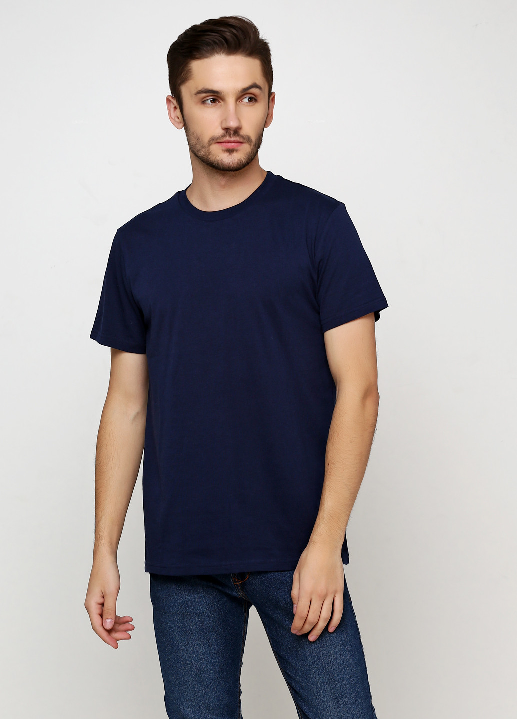 Темно-синяя футболка с коротким рукавом H&M