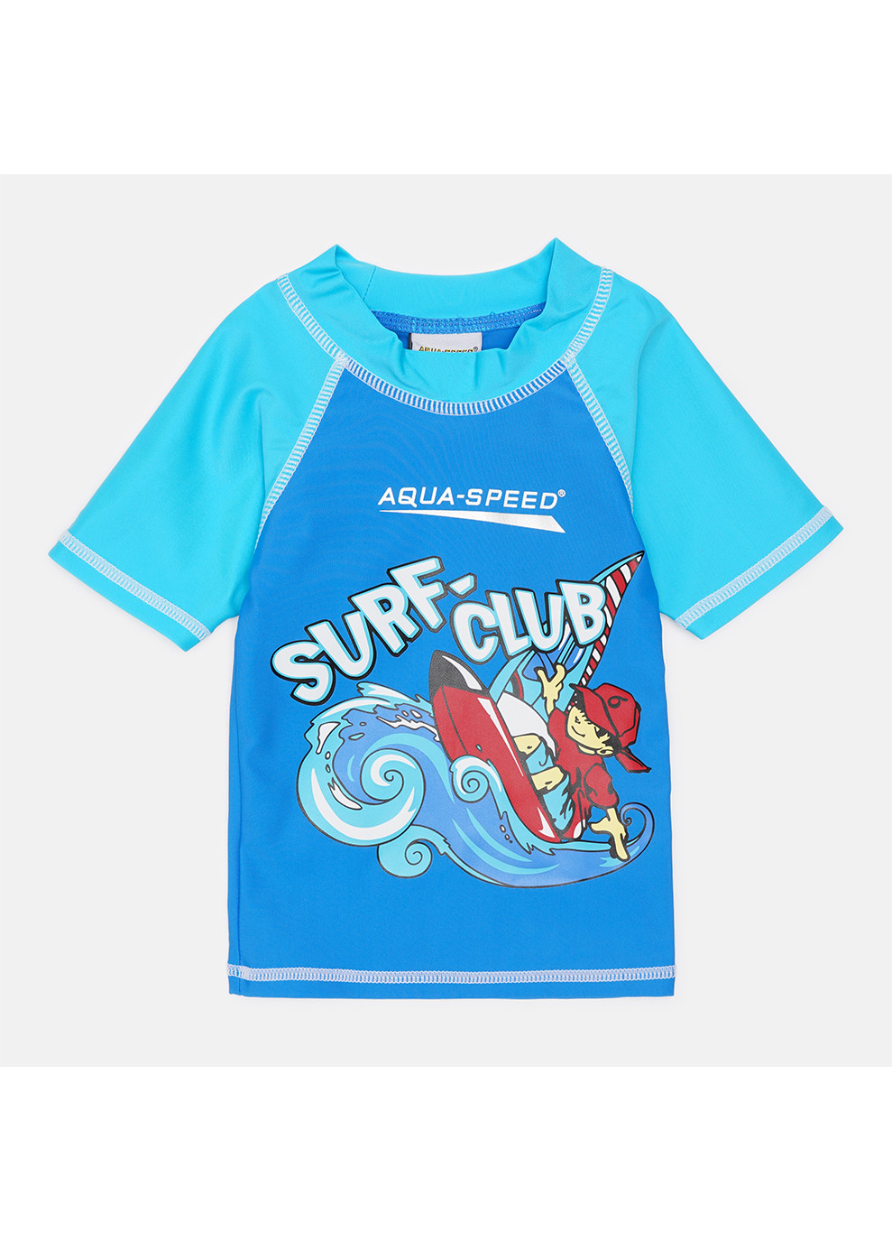 Футболка для плаванья SURF-CLUB T-SHIRT 2025 383-02 116 см Синий/Голубой (5908217620255) Aqua Speed (254295954)